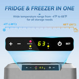 Antarctic Star 12 Volt Refrigerator,53QT(50L)Electric Cooler Compressor, Portable Refrigerator -4℉~68℉,Car Fridge 12/24V, BLACK