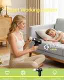 Vanzhou Mini Massage Gun Deep Tissue, Portable Handheld Massage Gun for Muscle Recovery, Quiet Percussion Massager with 9 Heads, USB-C Rechargeable Massage Gun for Travel, Gym & Office, Matte Black