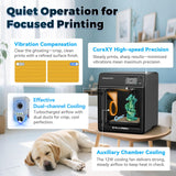 FLASHFORGE 3D Printer AFLASHFORGE 3D Printer AD5M Pro with 250g PLAD5M Pro with 250g PLA, 600mm/s High Speed CoreXY High Precision Printing, 280℃ Quick-Swap 0.4 & 0.6mm Hotend, 50dB Silence and Built-in Camera, Build Volume 220 * 220 * 220mm