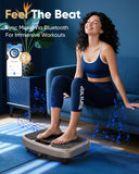 WATEYA Vibration Plate Exercise Machine Vibration for Lymphatic Drainage Fitness Equipment for Strength Toning Premium Home Workout Equipment with 1-200 Speed Settings for Fitness (Gold)