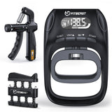 FitBeast Grip Strength Trainer Kit, Digital Grip Strength Tester with Adjustable Hand Gripper Strengthener & Finger Exerciser, Track Progress for Fitness, Rehab & Strength Building (Advanced 3-in-1 Kit)