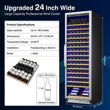 Velieta Upgraded 190 Bottles Wine Cooler Refrigerator,24 Inch Wide Wine Fridge with Professional Temperature Control System