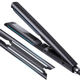 TYMO 2.0 Flat Iron Hair Straightener for Women - 1” Long Ceramic Professional 2 in 1 Straightener and Curler for Fast, Smooth Styling, Innovative Hollow Design to Boost Curls, 500M Ionic, Black