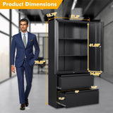 2 Drawer Lateral File Cabinet - Metal Storage Cabinet with Locking Drawers for Letter