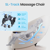 Titan eCabin 3D l Full Body Massage Chair l Shiatsu Recliner l Health Detection l SL Track l 2 Stage Zero Gravity Reclining l Automatic Massage Programs l Touchscreen Controller (Black)
