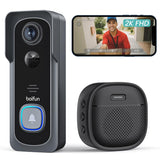 BOIFUN 2K Video Doorbell, Wireless Doorbell Camera, 166° Wide View & Chime