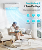 Rellytech Mini Split AC/Heating System - 11500 BTU Ductless Heat Pump Inverter Heating and Cooling, 17 SEER2 110V/115V Energy Efficient Air Conditioner Up to 550sq.ft, Pre-charged, Installation Kit