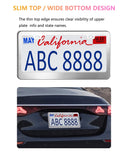 GNSZSN License Plate Frames - 2 Packs Stainless Steel Universal Car Tag Frame for Front and Rear Number Holder with Screws & Chrome Caps