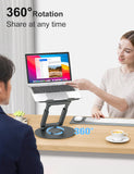 Telescopic Laptop Stand for Desk with 360° Swivel Base, Sit to Stand, Height Adjustable, Portable Riser Holder tounee