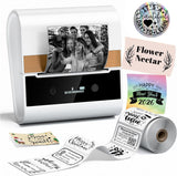 Phomemo Label Printer -M260 Address Label Maker Machine with Tapes,Bluetooth Thermal Label Printer for School Supplies,Name Tag,Barcode,Logo, Easy to Use with Phones& PC,1 1.57"x1.18" Paper