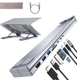 Laptop Docking Station Stand, 8 in 1 USB C Hub HDMI Portable Laptop Stand with USB Ports, USB