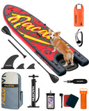 NACATIN Inflatable Stand Up Paddle Board - Premium SUP Board with Dog Ramp Kit,Complete SUP Set Paddle Boards for Adults with Single/Double Paddle, Backpack, Suitable for Paddle Boarding with Dog