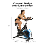 EFITMENT Magnetic Exercise Bike, Ultra-Stable Stationary Bike with Quiet Belt Drive, Indoor Cycling Bike for Home Cardio Workout, LCD Monitor & Bottle Holder IC031