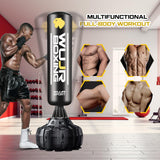70'' Freestanding Punching Bag with Boxing Gloves Heavy Boxing Bag with Suction Cup Base for Adult Men Stand Kickboxing Bag
