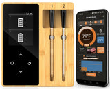 Smart Accurate Wireless Meat Thermometer - 2 Probes for BBQ, Smoking, Grilling, Cooking with Real-Time Alerts, Long Range Bluetooth, Dishwasher Clean