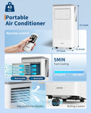 Garvee Portable Air Conditioner 8000 BTUs, 3 in 1 Dehumidifier, Fan, Cool for 350 Sq.Ft. Rooms, Portable AC with Remote Control/LED Display/Installation Kits/Timer/Sleep Mode,White
