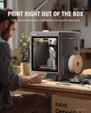 ELEGOO Centauri Carbon CoreXY 500mm/s High Speed Printing with Auto Calibration3D Printer, CoreXY 500mm/s High Speed Printing with Auto Calibration, 320°C Nozzle and Built-in Camera, Ready to Print Out of the Box, 256x256x256mm Printing Size
