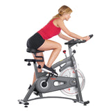 Sunny Health & Fitness Indoor Cycling Exercise Bike w/4-Way Adjustable Seat & Pulse Sensors, Home Cardio Training Equipment w/Micro-Adjustable Magnetic Resistance, Optional 29, 30, 40 Pound Flywheel Sunny Health & Fitness