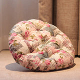 GNAIXEZ Cotton Linen Thick Round Seat Cushion, Office Chair Pads Comfort Floor Cushion Indoor Cushions Warm Soft Pad Patio Mats for Outdoor Dining Car Pain-a Diameter-58cm(23inch)