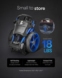 Caddytek Caddylite Compact 3 Wheel Golf Push Cart | One Click Folding Design, Smallest Folded Footprint, 32" Wide Wheelbase | Blue Caddytek