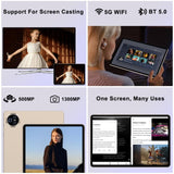 Dghrti 11 inch Tablet, Android 14 Tablets with 24(8+16)GB RAM+256GB ROM(2TB TF), Octa-Core 2.0GHz, 8000mAh Battery Dghrti