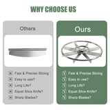 SHANGPEIXUAN 16" Pizza Cutter Rocker Sharp 8-Slice Multi-Blade Heavy Duty Stainless Steel Pizza Rocker Knife Pizza Oven Accessories