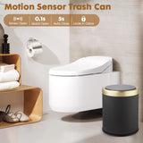 onlcuk Smart Bathroom Trash Can Garbage Can with Lid, 2.8 Gallon Motion Sensor Trash Bin