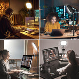Zoom Lighting for Computer, Adjustable Desk Ring Light for Video Calls