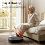 CuPiLo Foot Massager with Heat, FSA Eligible HSA Shiatsu Foot Massager Machine for Plantar Fasciitis, Adjustable Vibration & Pressure for Neuropathy Pain, Women Men Gifts, Fits Up to 12"(Gray)