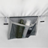 Outvita Oversize 2 Rooms Shower Tent, 7.5 FT Outdoor Pop up Changing Room, Instant Extra Wide Privacy Shelter for Camping Dressing Toilet Bathroom with Carry Bag, Blue & White