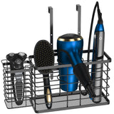 Hair Tool Organizer, Dryer Holder, 3 in 1 Blow Bathroom Organizer Wall Mounted/Cabinet Door for Flat Iron, Curling Straightener, Care & Styling Tools Storage Basket