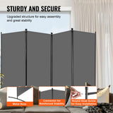 Room Divider, 4 Panel Room Divider, 136" W Folding Privacy Screen and Portable Partition Divider for Room Separation