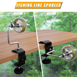 VATEICO Fishing Line Spooler Winder Portable Light-Weight Fishing Line Winder with Clamp Adjustable Spinning Casting Reels Spool Spooling Station System Machine Fishing Accessories Clamp