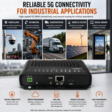 Lantronix 5G Release 16 Sub 6 Industrial Grade Router (North America) - NTC-501-01-01 - Wireless - 2.5Gbps - Gigabit Ethernet - Networking/Ports Qty: 2 - Static Routing, RIP (v2) - 2.5 Gbps LAN, ...