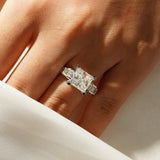 MSBLUE 1ct Size 6.5 Moissanite Engagement Ring for Women
