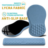 Hokafenle 2 in 1 Ergonomic Mouse Pad Wrist Support & Wrist Rest for Computer Keyboard Set, with Relieve Carpal Tunnel Pain Massage Bulge and Full Memory Gel Design (2In1 Set, Lake Blue)