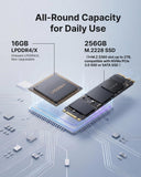 KAMRUI AK1PLUS Mini PC Computer, Intel Celeron N5095 (Up to 2.9GHz), 16GB RAM 256GB SSD, Dual 4K Mini Desktop Computer, Support 2.5'' SSD Expansion, WiFi, Bluetooth, Ethernet, Business Home Office PC