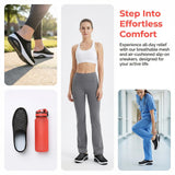 Women's Knit Orthopedic Mule Clogs, Breathable Air Cushion Backless Sneakers Casual Comfort Walking Casual Mules Lightweight Half Shoes for Indoor Outdoor (red,8)