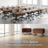 Conference Tables Set of 4, 5.2 Foot Folding Conference Room Table with Wheels