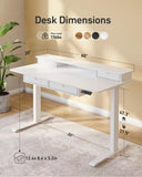 CubiCubi 60" x 30" Standing Desk with Drawers, Height Adjustable Electric Workstation