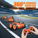 zingzoom Remote Control Car, Rechargeable RC Cars & Remote 360° Flips Rotating 2.4Ghz 4WD All Terrain Stunt Race Car Toy Christmas Birthday Gift for Kids Boys 3-12