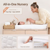 MAMAZING Keeva Pro 6-Drawer Baby Dresser with Changing Table, Easy Assembly