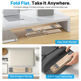OMOTON LA10 360° Rotating Laptop Stand Riser Foldable for Desk, Gold