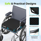 Cooling Gel Wheelchair Seat Cushion for Sciatica, Back, Pressure Sore and Ulcer Pain Relief