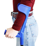 KMINA Quad Crutch for Women and Men (Sturdy 3.3 lbs), 4 Prong Forearm Crutches for Stability and Support, Adjustable and Ergonomic, Patented Design, Made in Europe