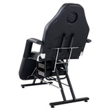 YFCOO Multipurpose 3-Section Facial Table, Massage Salon Tattoo Chair with Two Trays and Hydraulic Stool, Esthetician Bed, Adjustable Barber Spa Beauty Equipment, 72.8" L x24.4 W x 27.6" H, Black-1