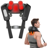 Cordless Shiatsu Neck and Back Massager with Heat, 10 Mins x 12 Use, 3 Massage Modes & 2 Intensity Levels, Mother’s Day Gift for Mom, 3D Kneading Deep Tissue, Voice Prompt for Pain Relief &Relaxation