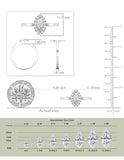ALLORYA 0.51 Carat (ctw) Marquise & Round Lab Grown White Diamond Halo Engagement Ring for Her in 925 Sterling Silver, Size 10