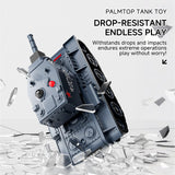 BRRRRT1/64 Remote Control Military Vehicles with Infrared Shoot,Mini RC Tank with 330° Rotating Turret and Sound & Lighting, RC Tank That Shoots Toy for Kids 8+ Gray