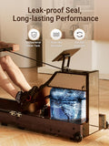 KINGSMITH Magnetic/Water Row Machine for Home Rower 331LB Weight Capacity, Folding Rowing Machine with LED Monitor, App Supported, Tablet Holder, Comfortable Seat, Trifold Home Rowing Machine Walnut